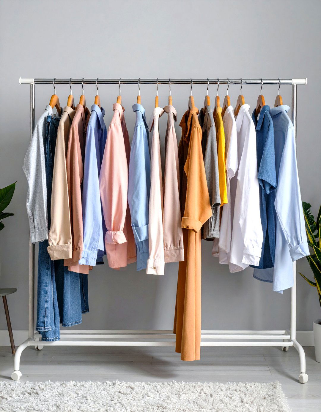 Double Hanging Rods in a Reach In Closet - 30 reach in closet ideas