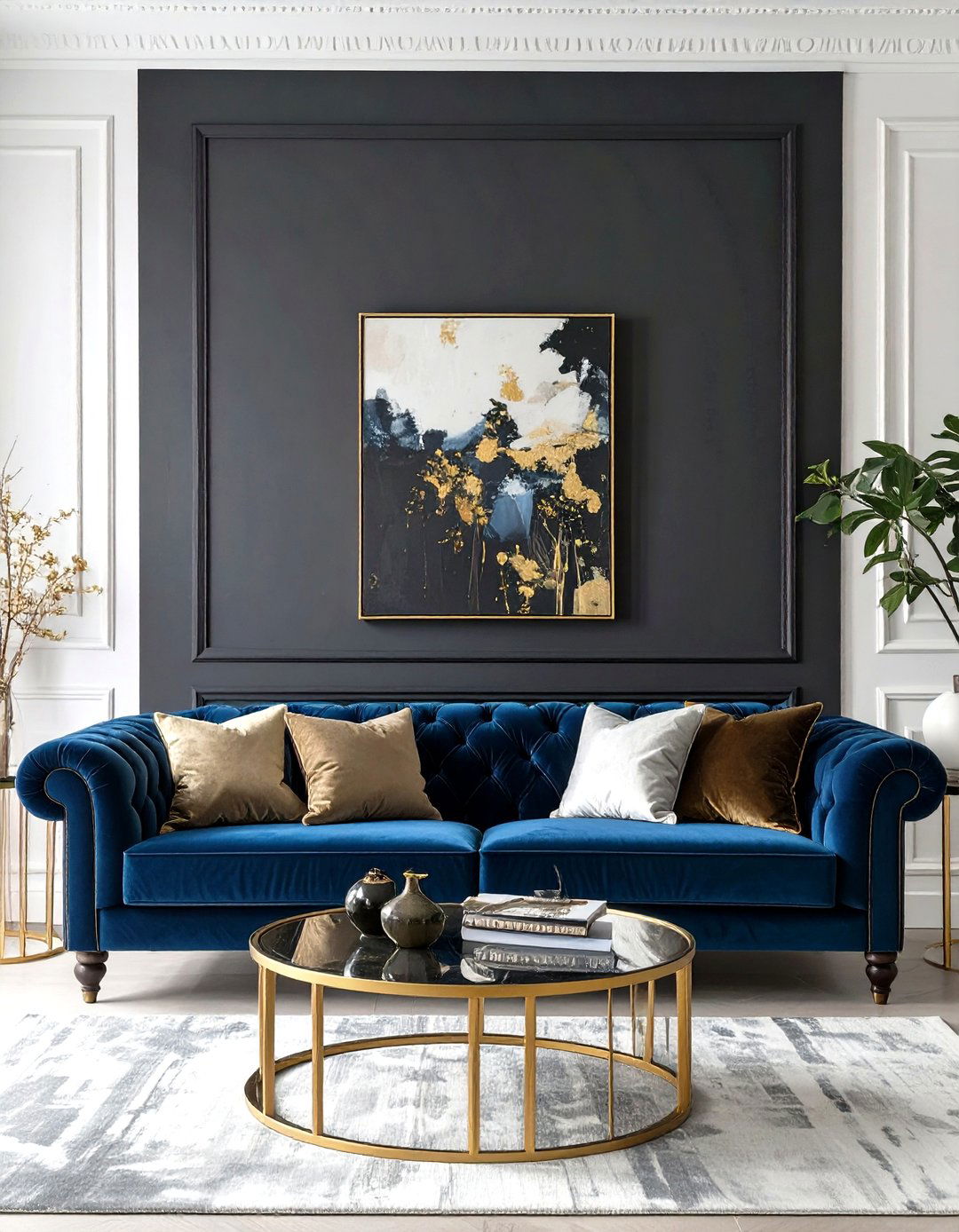 Dramatic Black Accent Wall - 30 house paint color ideas