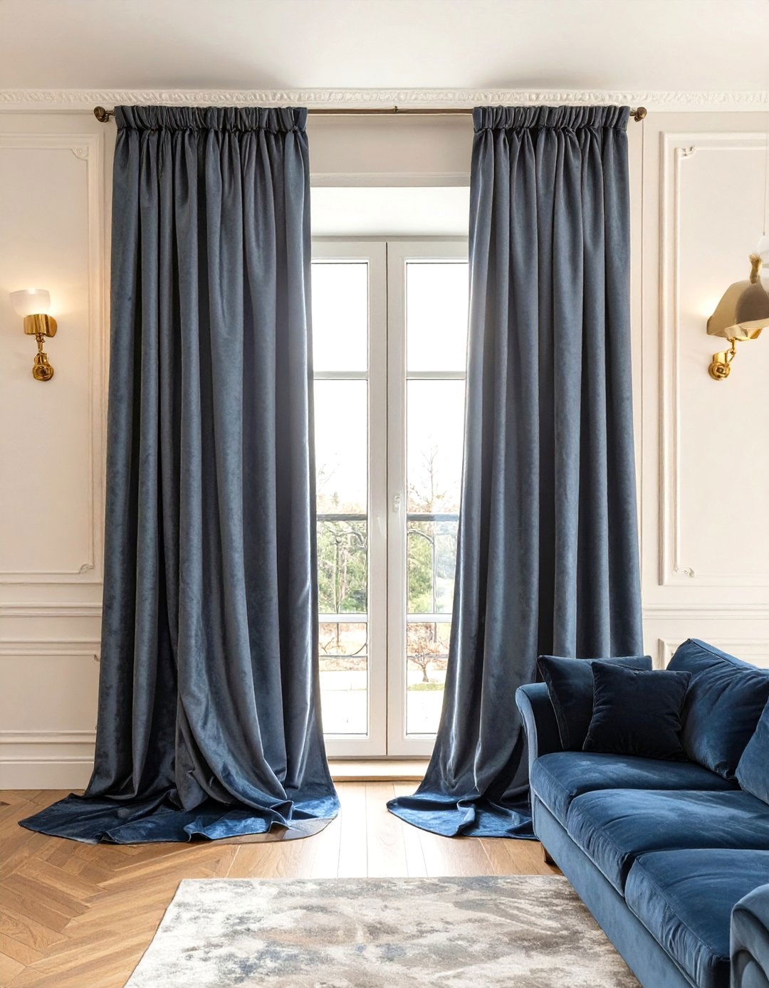 Dramatic Floor to Ceiling Drapes - 30 glam interior design ideas