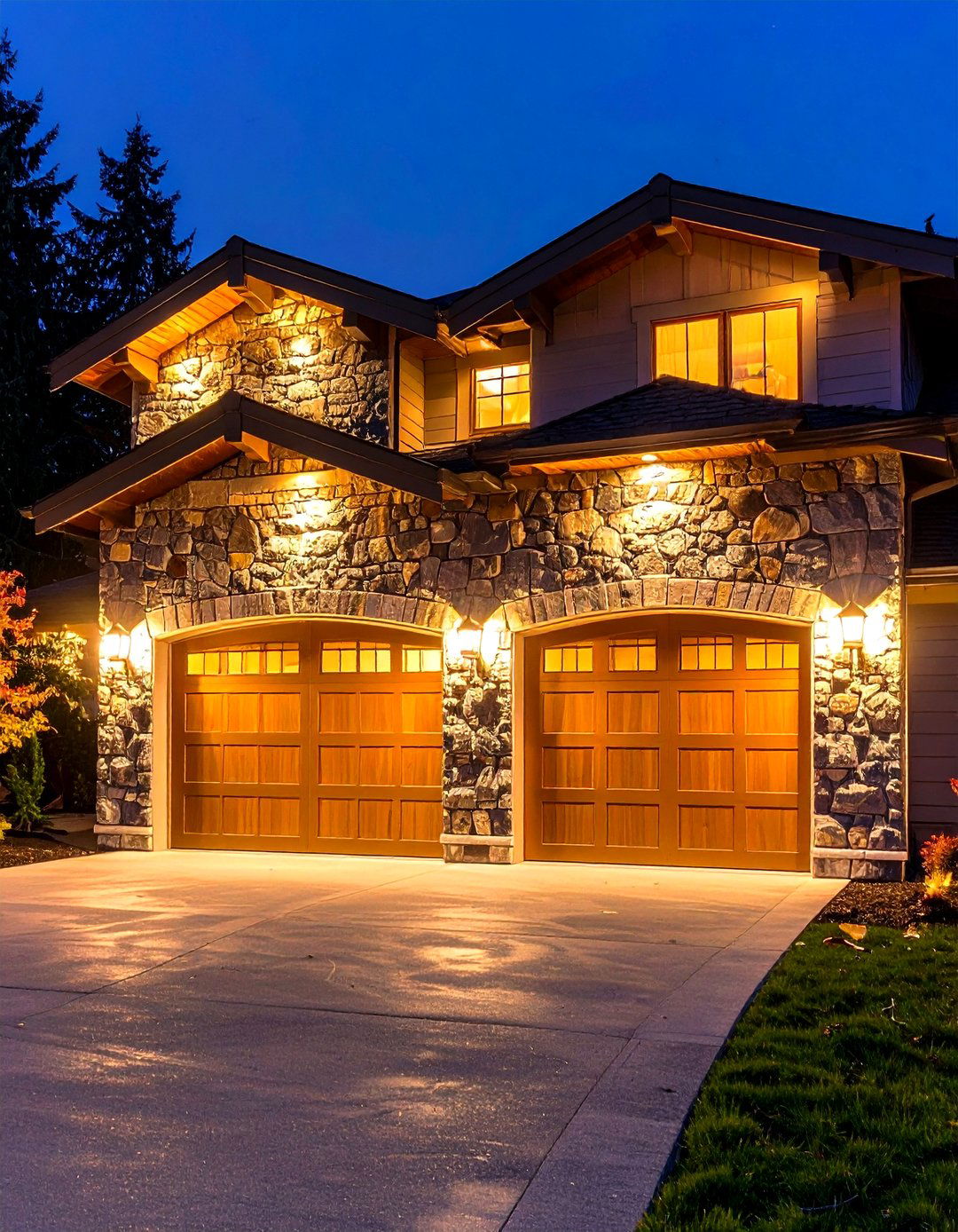 Dramatic Uplighting for Architectural Features - 30 exterior garage lighting ideas