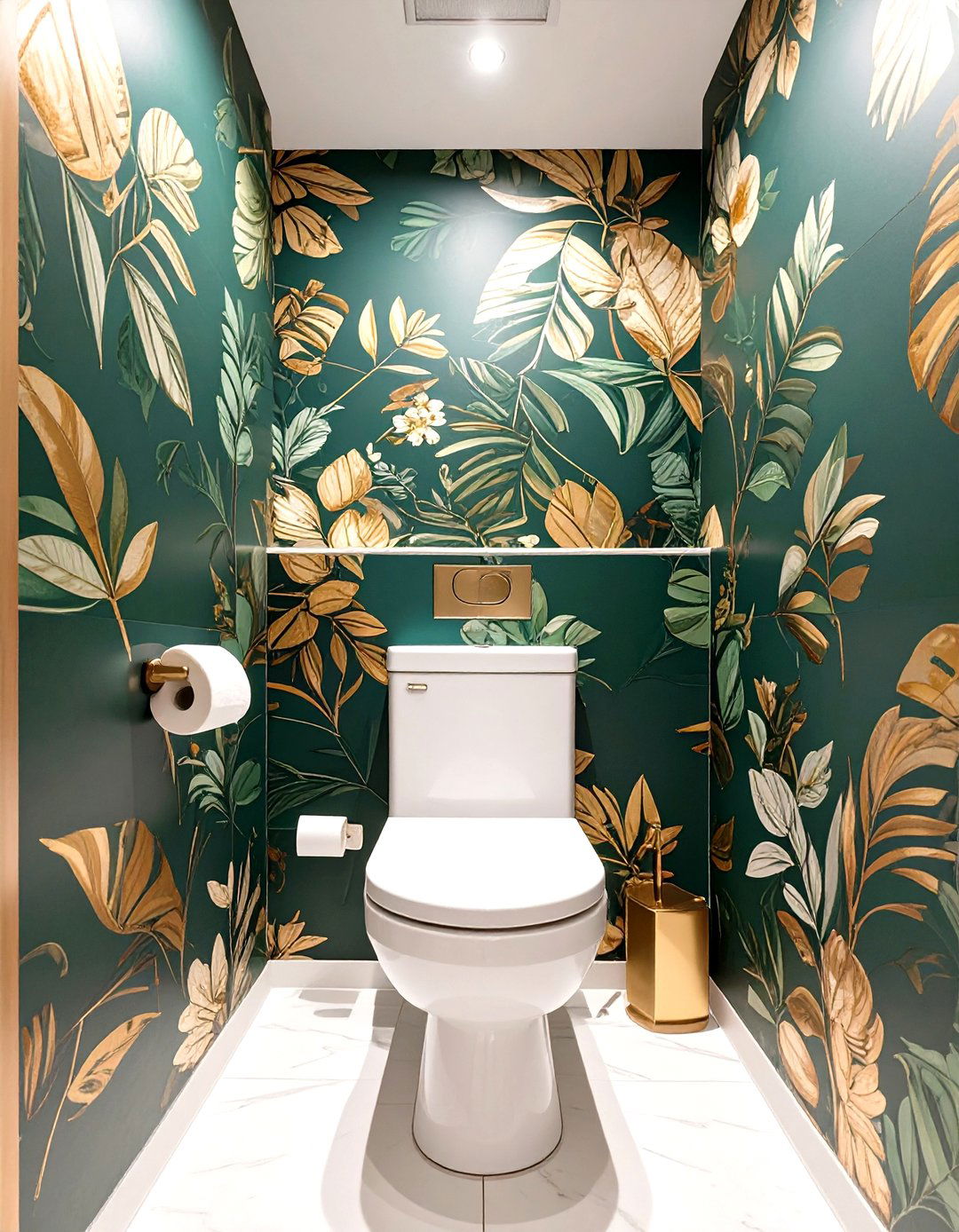 Dramatic Wallpaper for a Water Closet - 30 water closet ideas