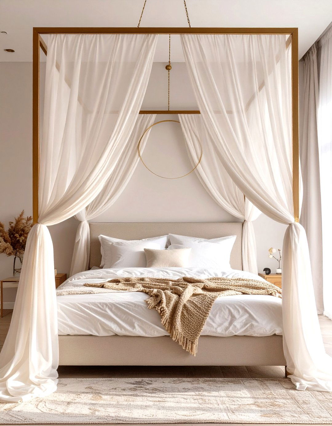 Drape a Fabric Canopy Over the Bed - 30 simple bedroom decorating ideas