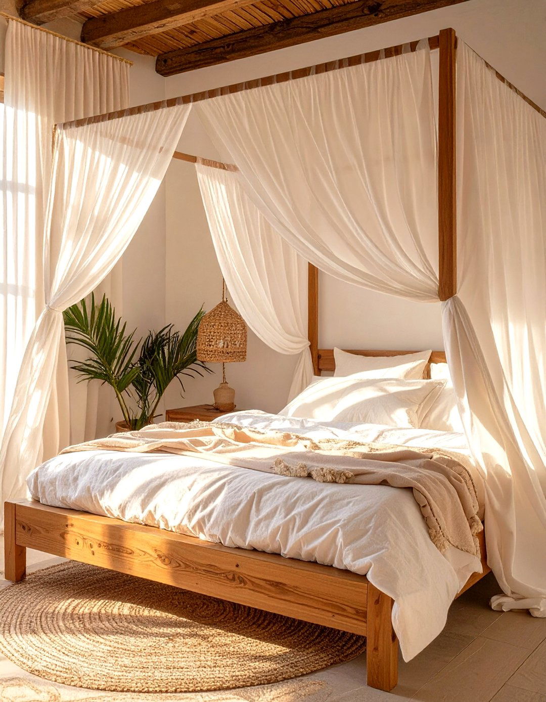 Draping Canopies Over Beds - 30 what is bohemian interior design ideas