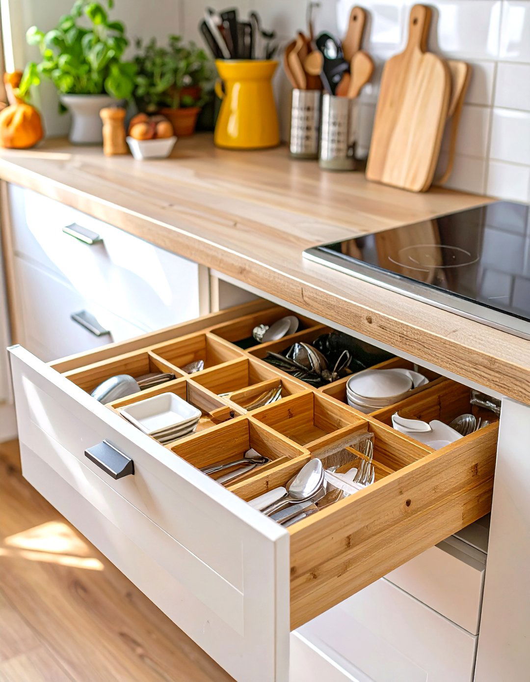 Drawer Dividers and Organizers - 30 tiny home kitchen ideas