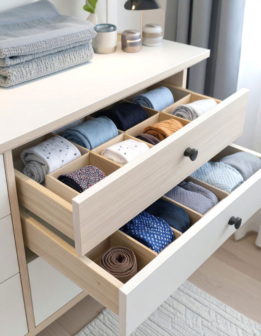 Drawer Dividers for Dresser Organization - 30 small bedroom furniture ideas