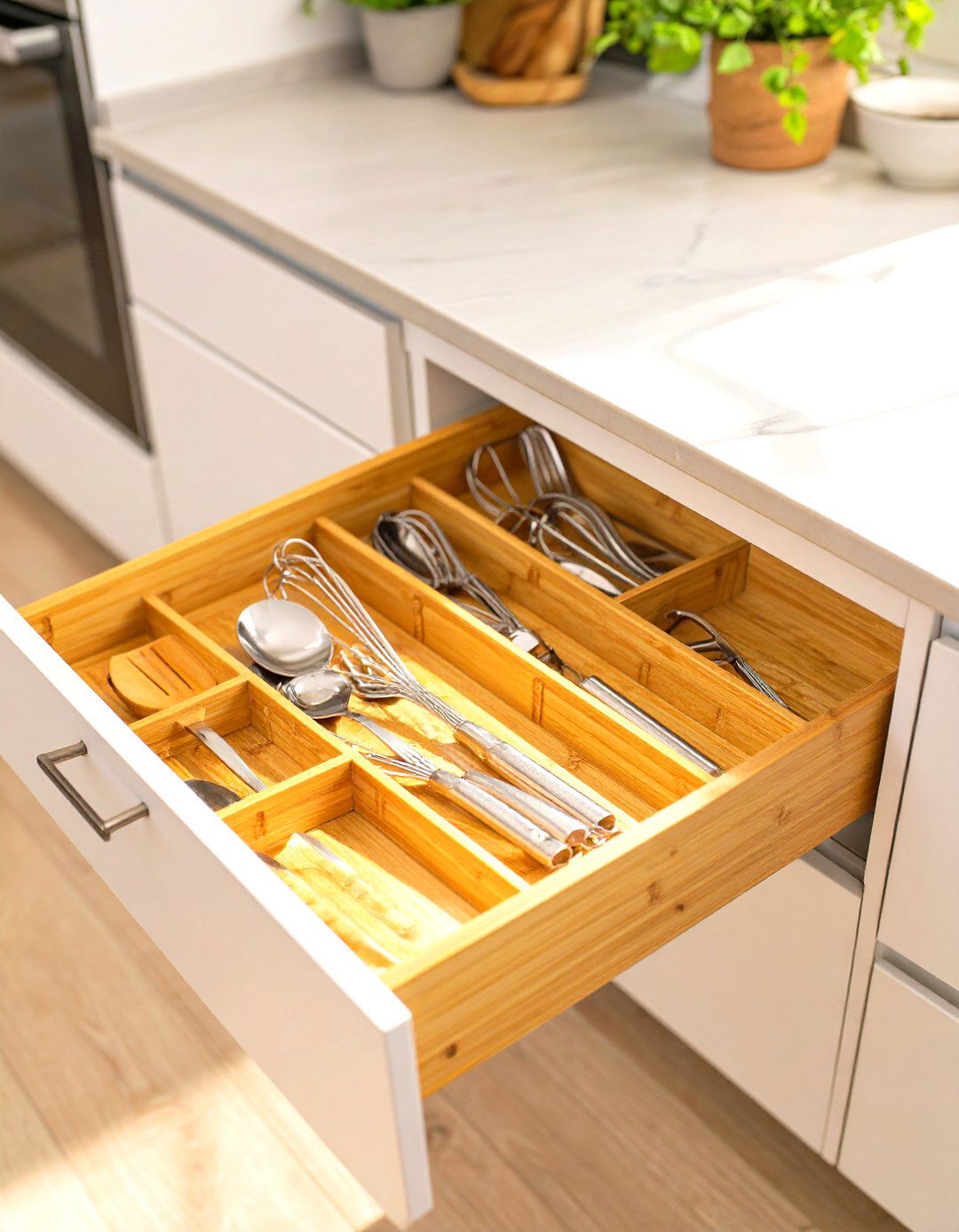 Drawer Dividers for Utensils and Cutlery - 30 small kitchen organization ideas