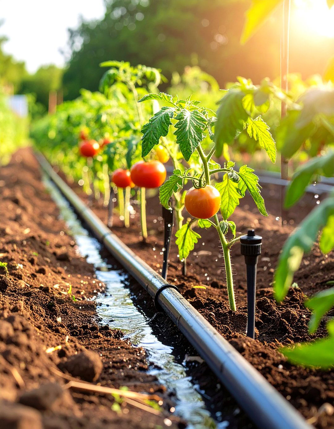 Drip Irrigation for Water Efficiency - 30 sustainable garden design ideas