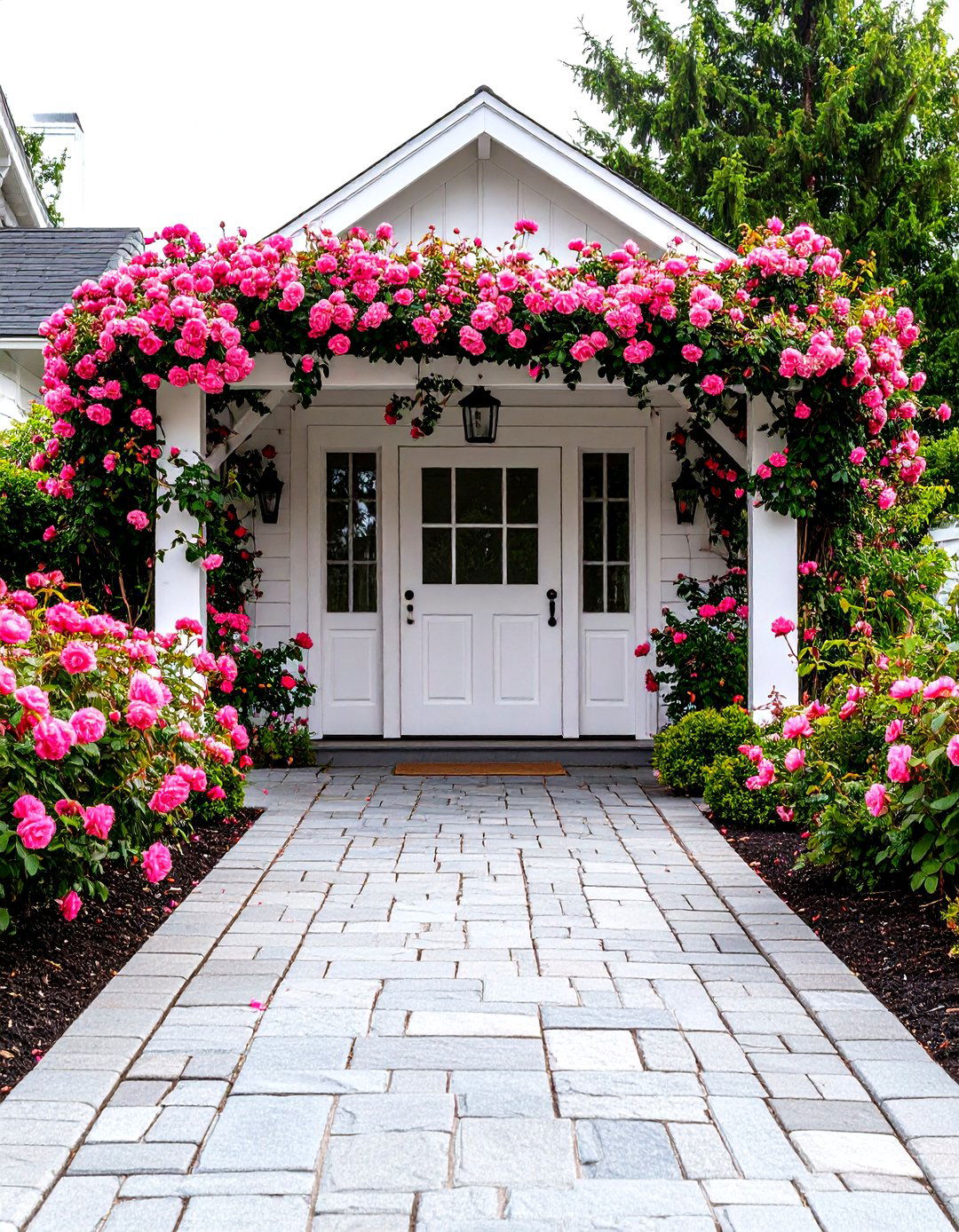 Driveway Entrance with a Welcoming Arbor - 30 driveway entrance landscaping ideas