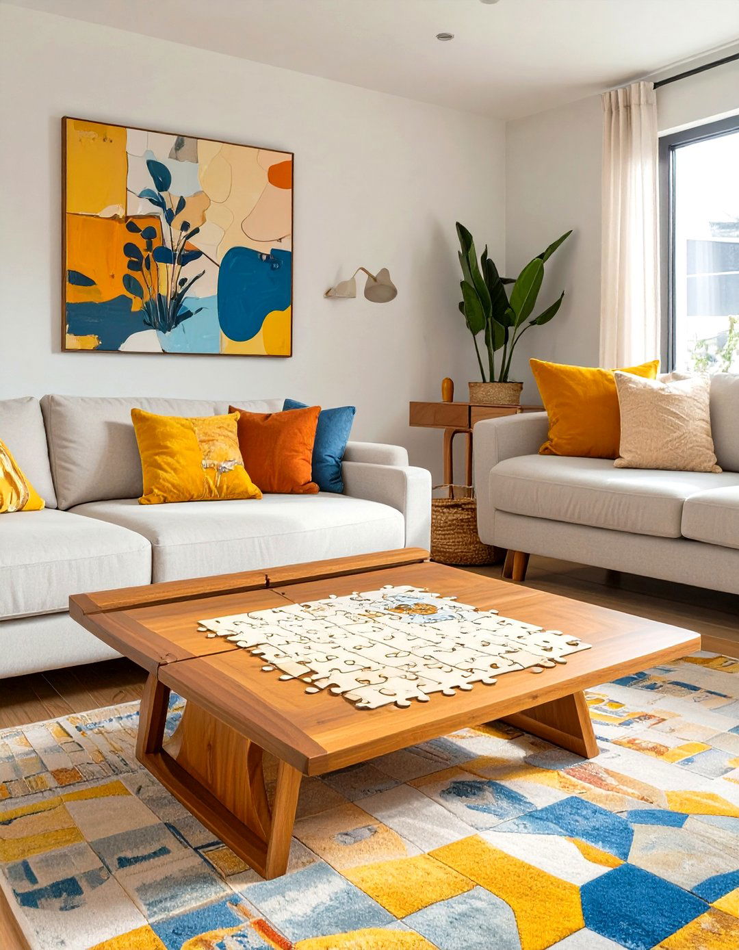 Drop Leaf Console or Coffee Table - 30 small space living room ideas