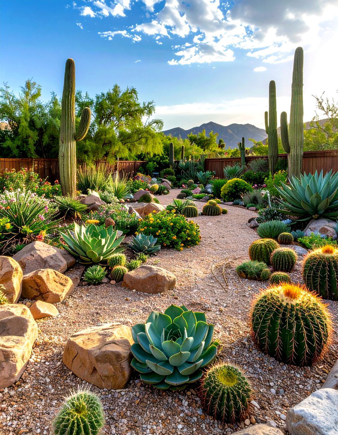 Drought Tolerant Desertscape Gravel Garden - 30 gravel garden ideas