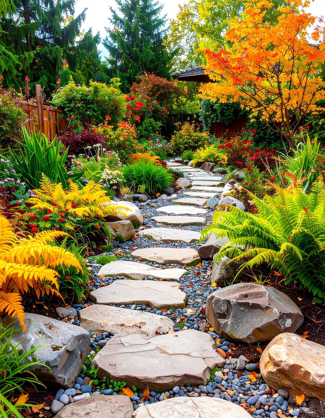 Dry Creek Bed Garden Walkway - 30 garden walkway ideas