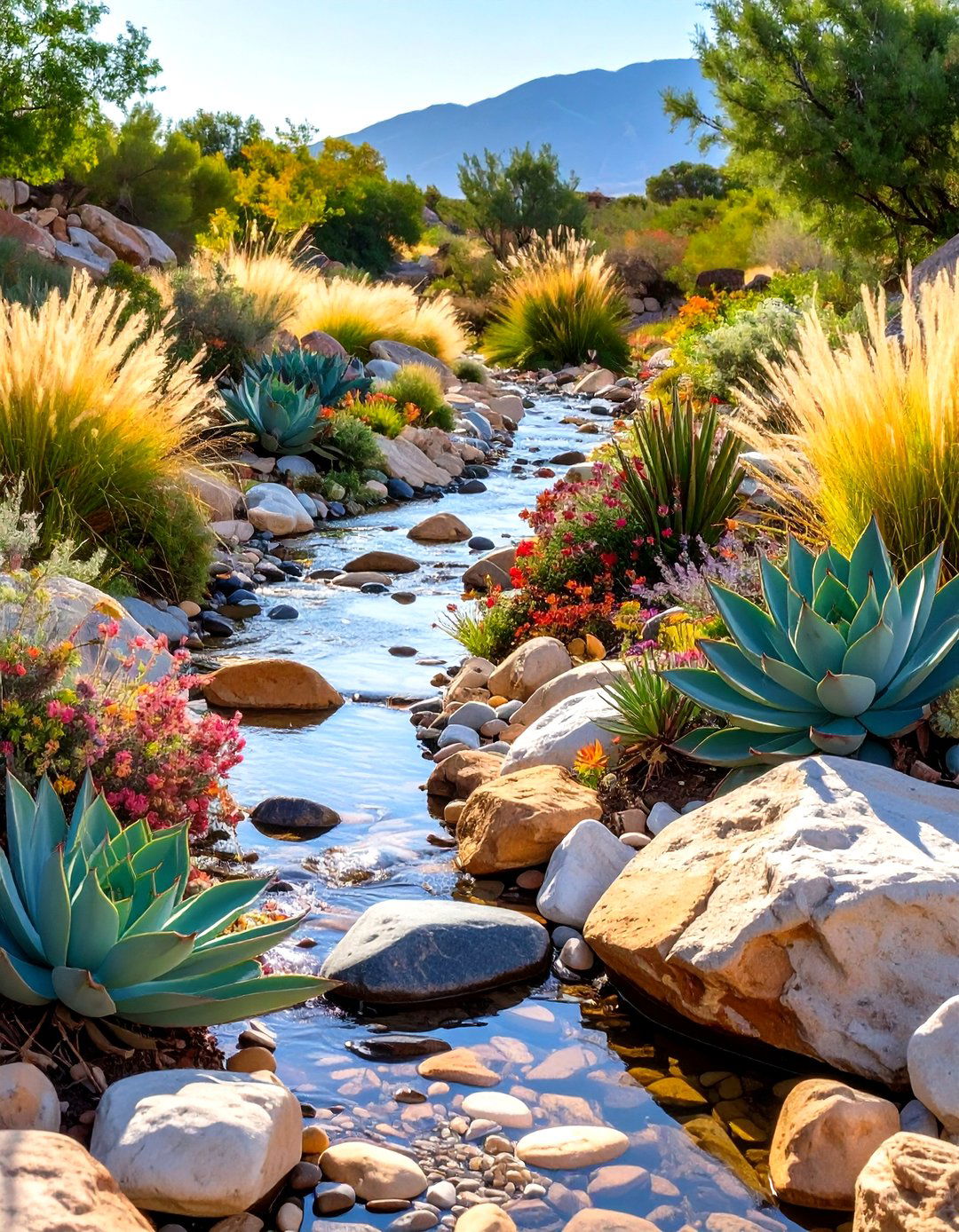 Dry Creek Bed Landscape - 30 corner landscaping ideas