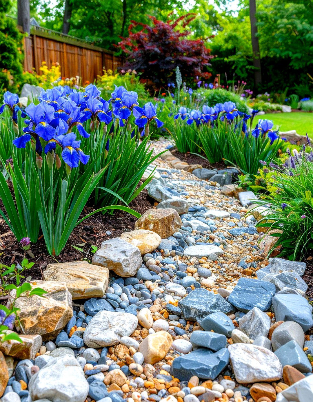 Dry Creek Bed Landscaping Idea - 30 gravel landscaping ideas