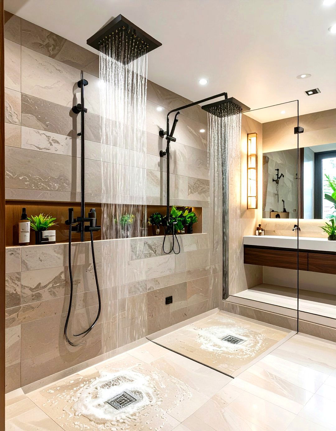 Dual Shower Wet Bathroom - 30 wet bathroom ideas