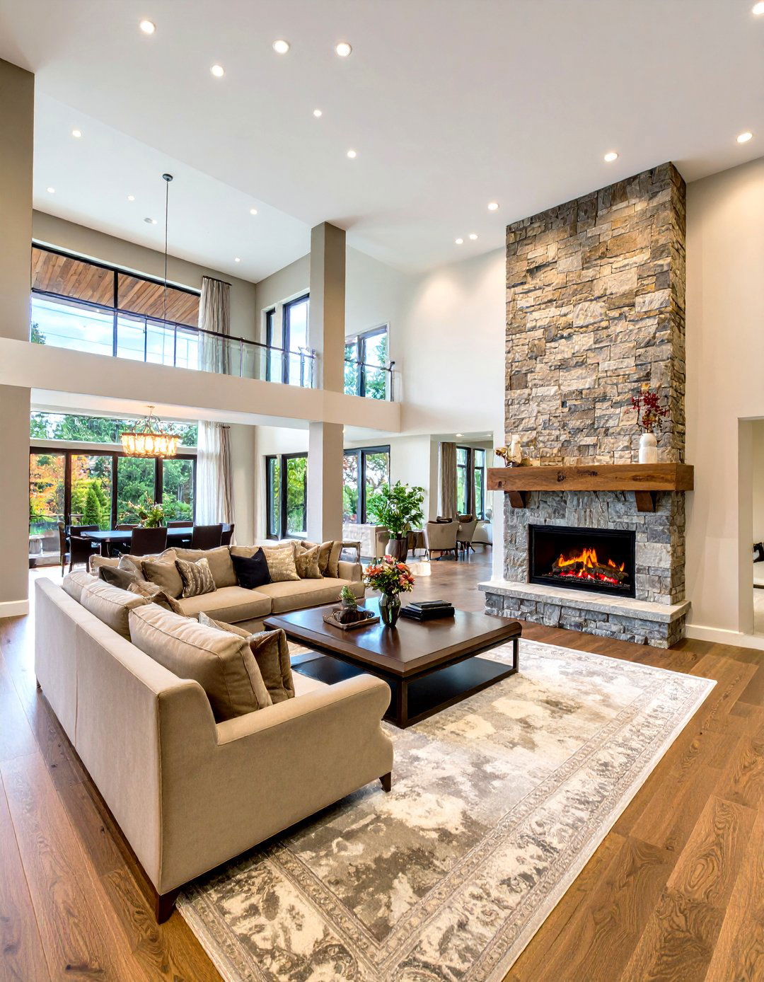 Duplex with Double Height Living Room - 30 duplex house design ideas