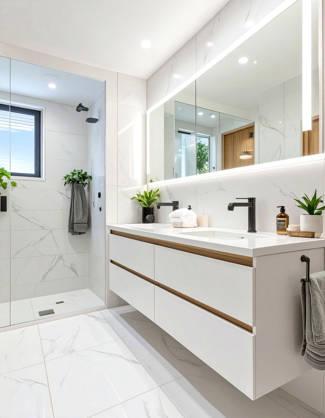 Durable Quartz Tile Bathroom Flooring - 30 bathroom flooring ideas