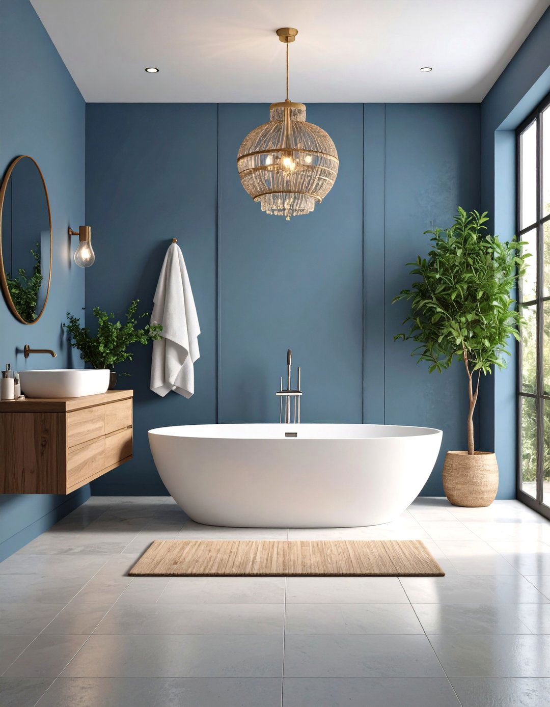 Dusty Blue Bathroom Oasis - 30 2025 paint color trends