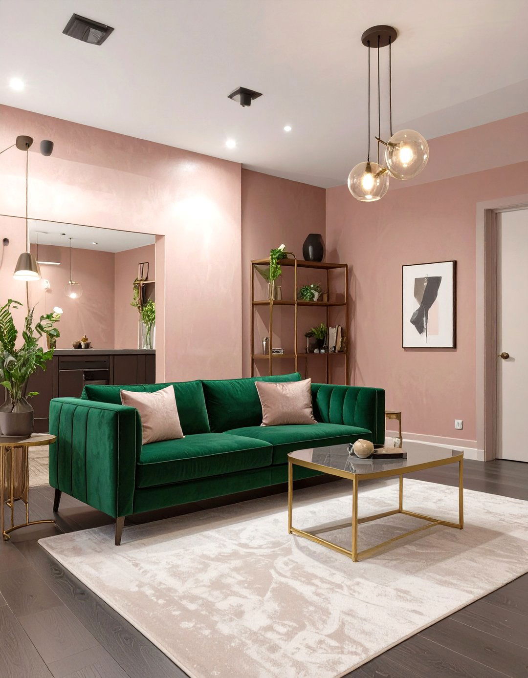 Dusty Rose Basement Lounge - 30 basement paint color ideas
