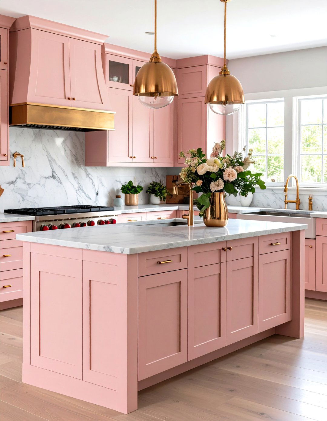 Dusty Rose Kitchen Cabinets - 30 kitchen cabinet colors ideas