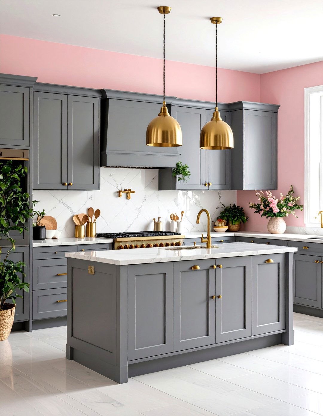 Dusty Rose Kitchen Walls - 30 kitchen painting ideas