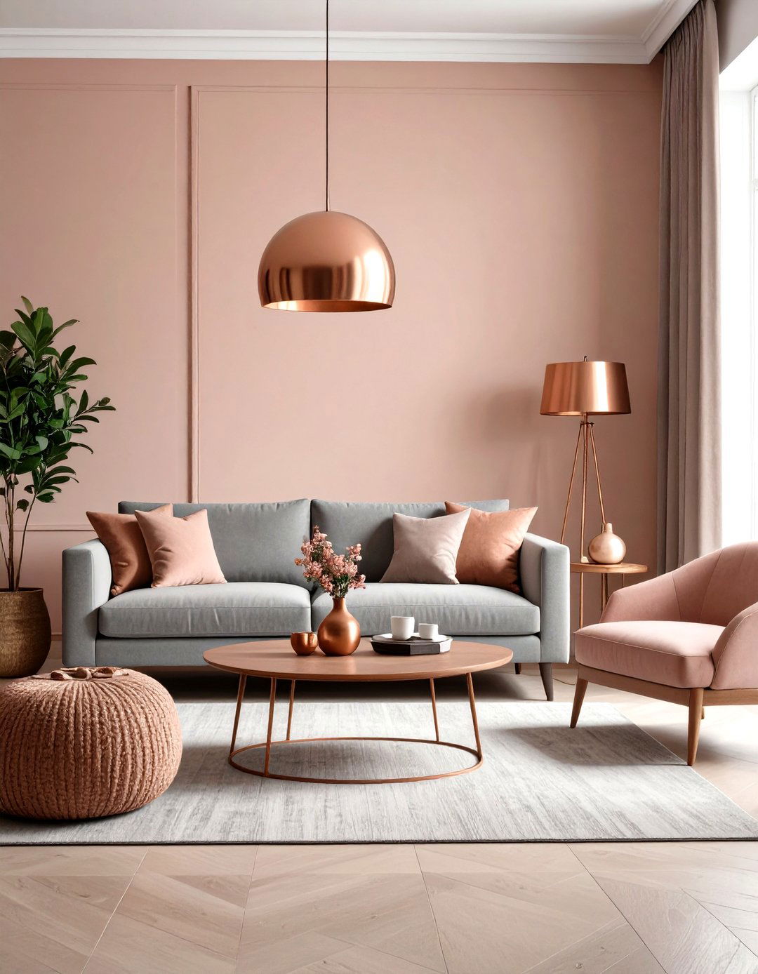 Dusty Rose Living Room - 30 living room paint color ideas
