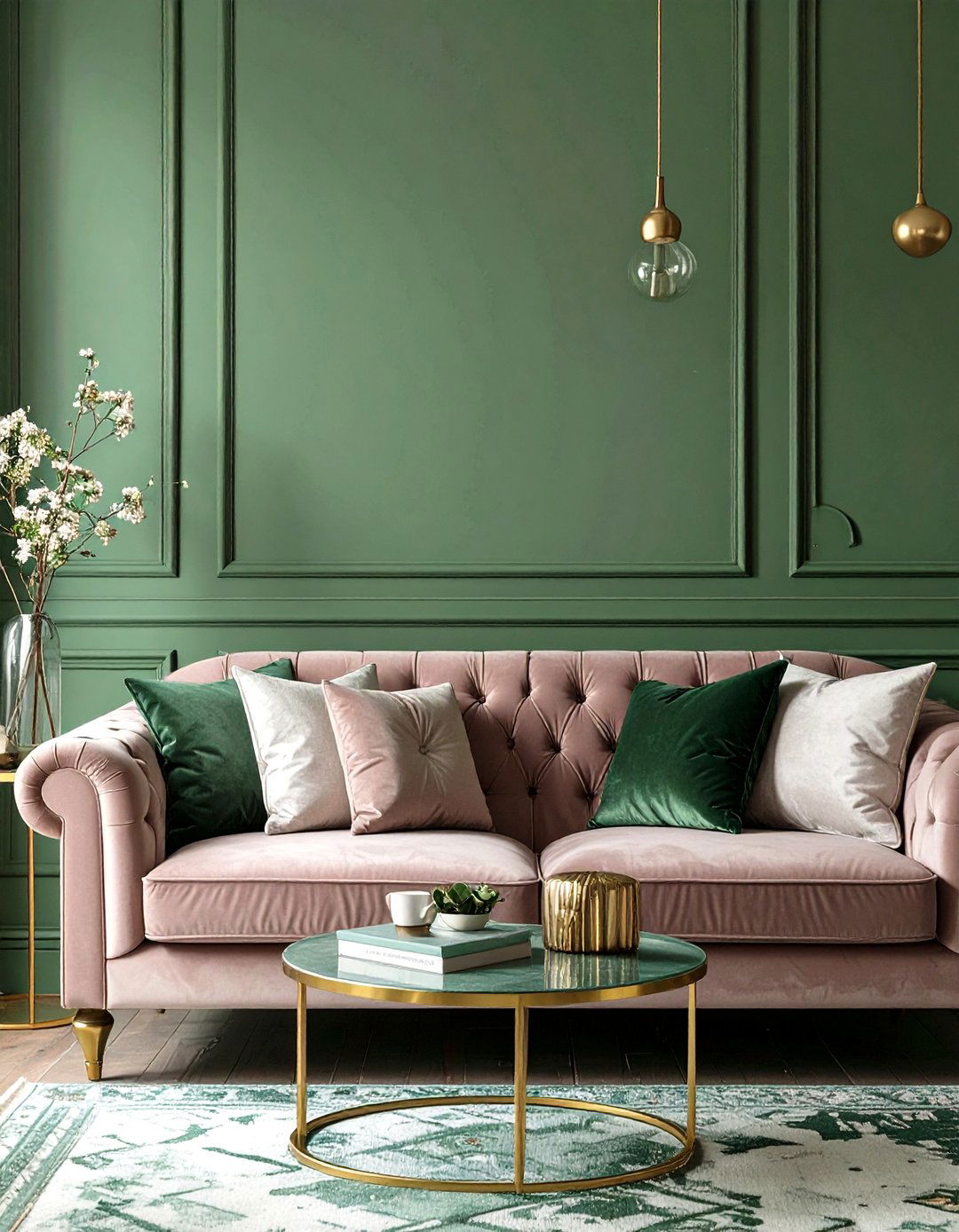 Dusty Rose and Olive Green - 30 color scheme ideas
