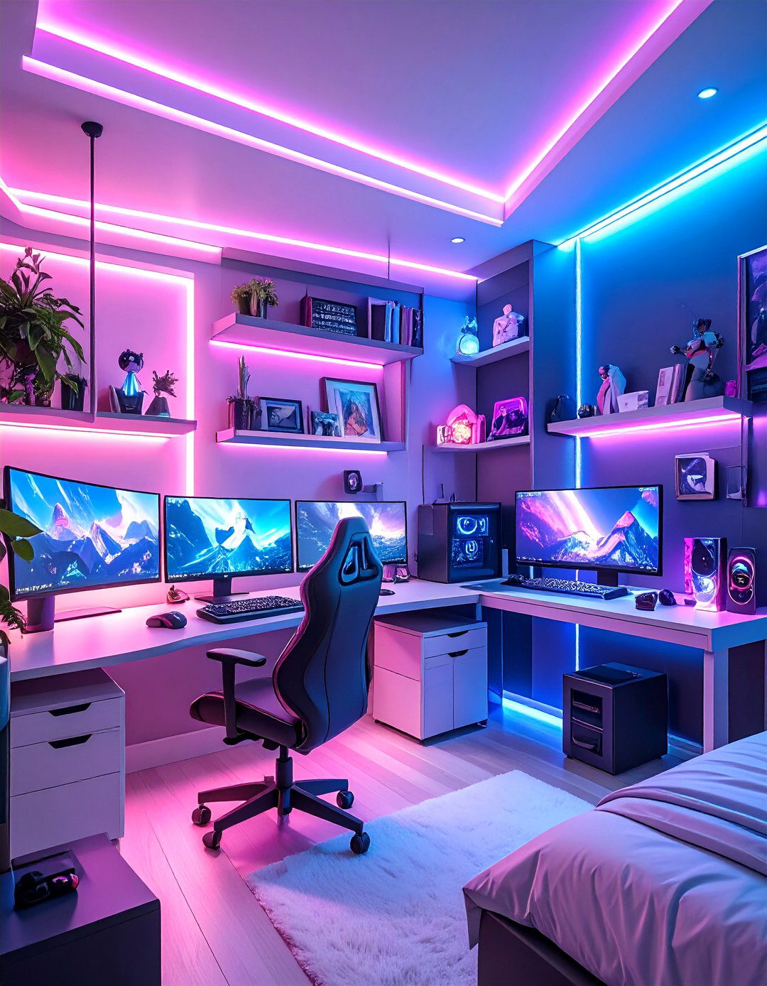 E Girl Gaming Haven Room - 30 cute room decor ideas