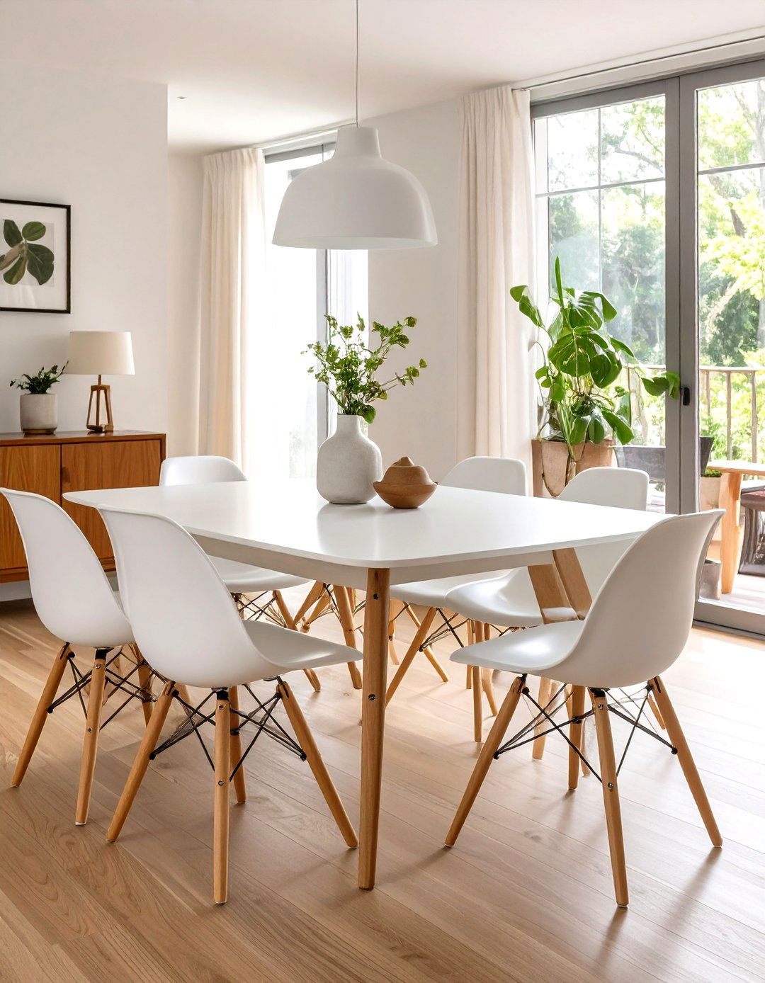 Eames Style Molded Plastic Chairs - 30 simple dining room ideas