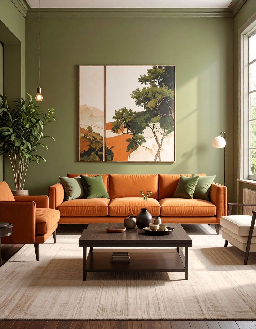 Earth Tone Sanctuary Minimalist Living Room - 30 ai minimalist living room ideas