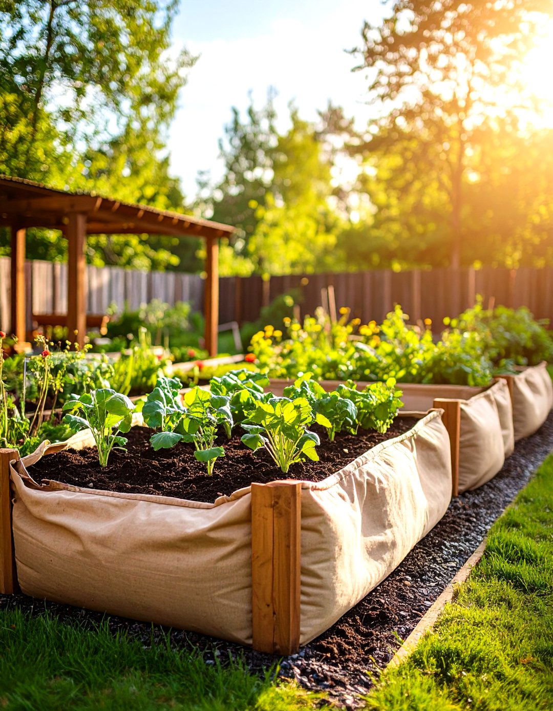 Earthbag Raised Garden Bed - 30 inexpensive raised garden bed ideas