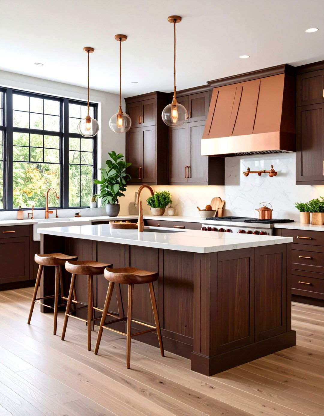 Earthy Brown and Chocolate Kitchen Shades - 30 kitchen color trends 2025