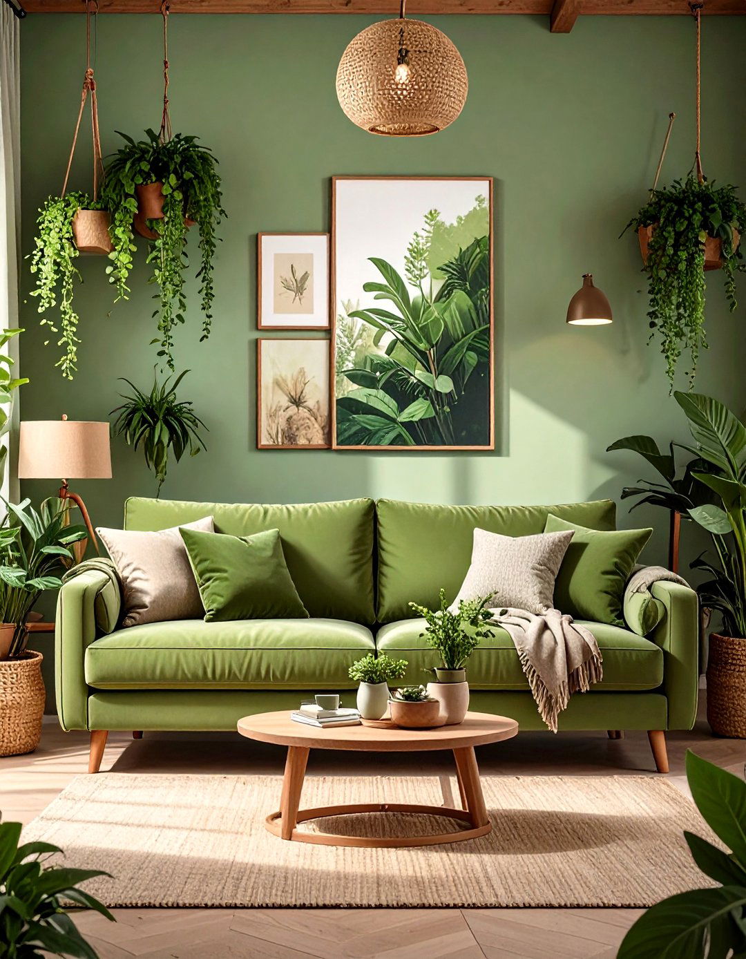 Earthy Green Monochrome Interior Design - 30 what is monochrome interior design ideas