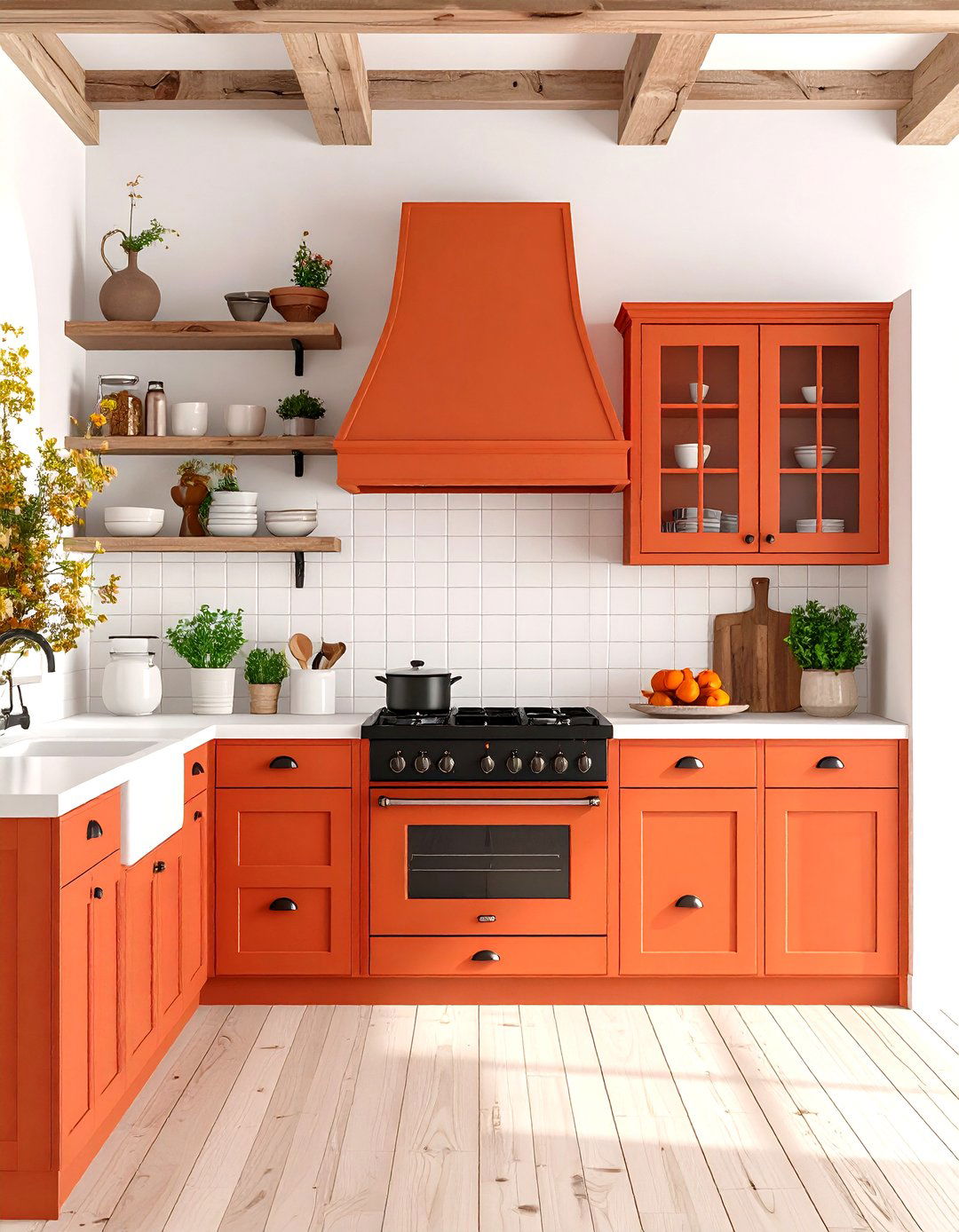 Earthy Terracotta Kitchen Cabinets - 30 kitchen cabinet paint ideas