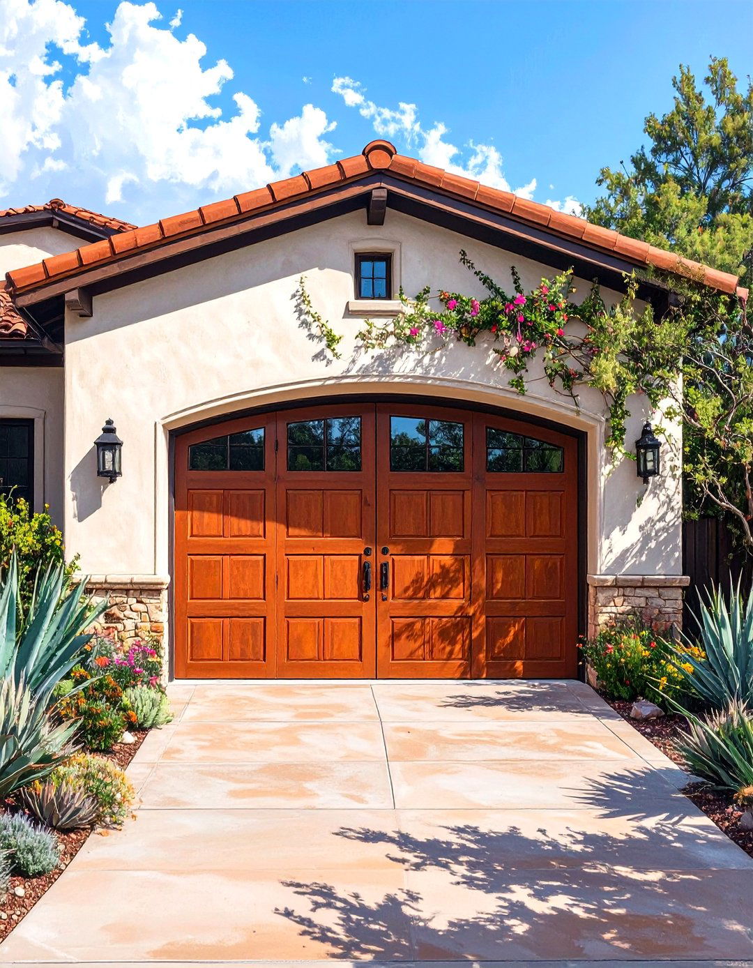 Earthy Terracotta Tones - 30 garage door color ideas