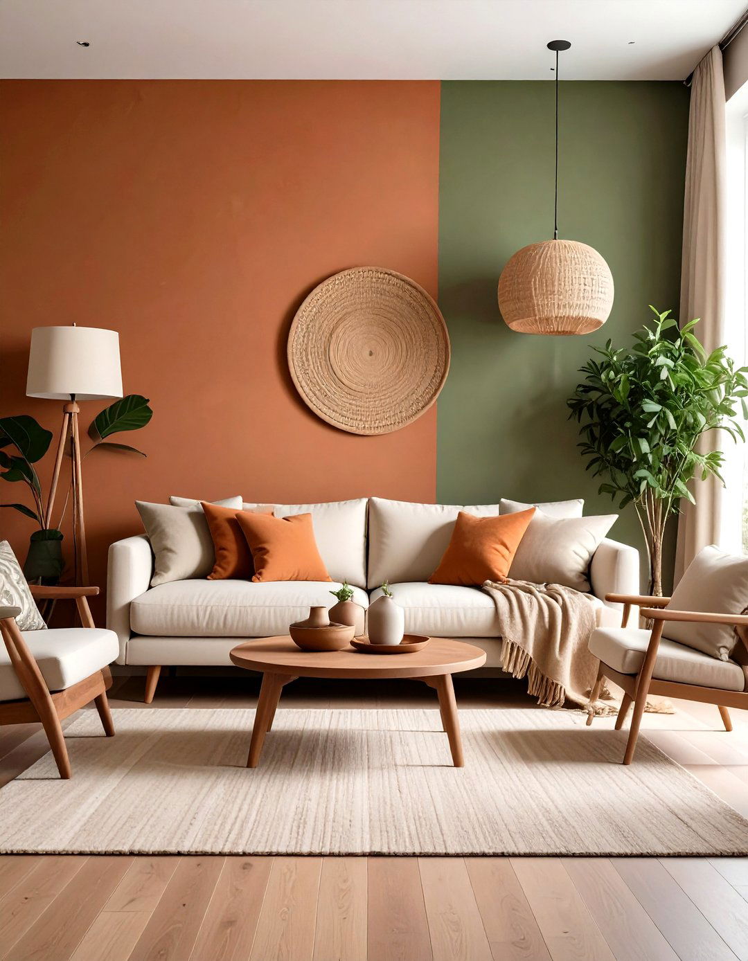 Earthy Terracotta and Sage Green - 30 interior design color palette ideas