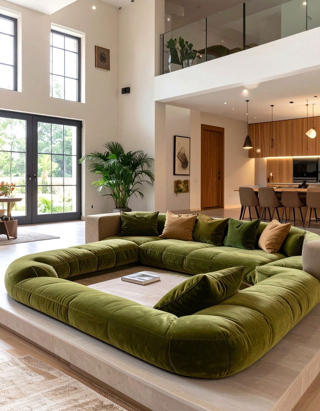 Earthy Toned Sunken Conversation Pit - 30 nu look home design ideas