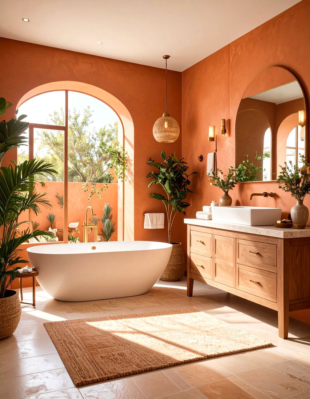 Earthy Tones Bathroom - 30 design a bathroom ideas