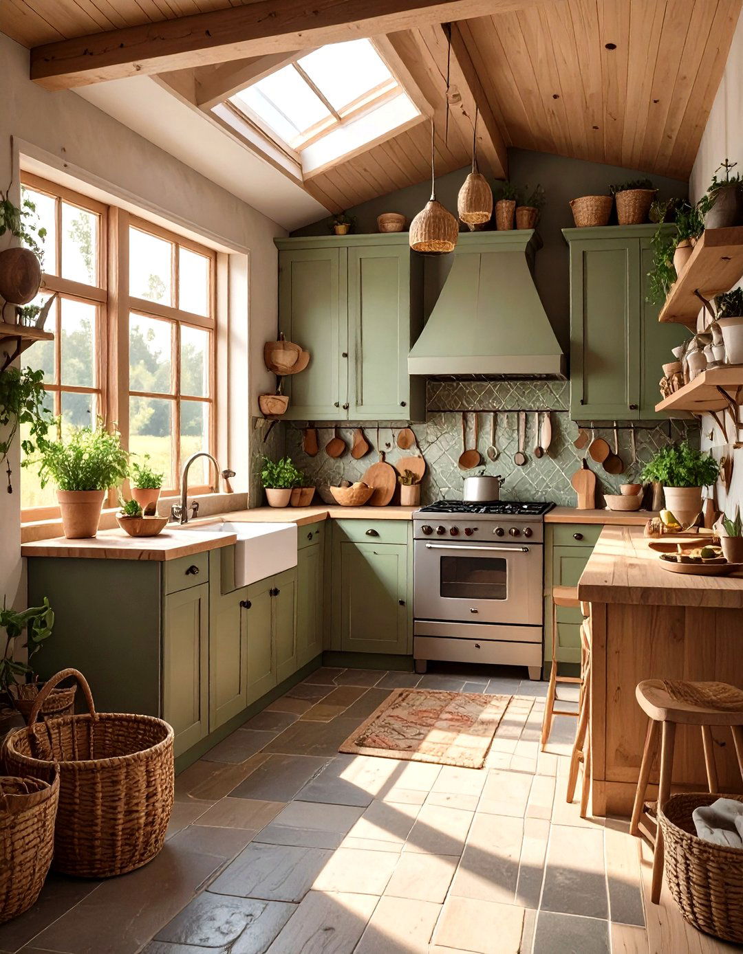 Earthy Tones and Natural Textures - 30 mobile home kitchen ideas