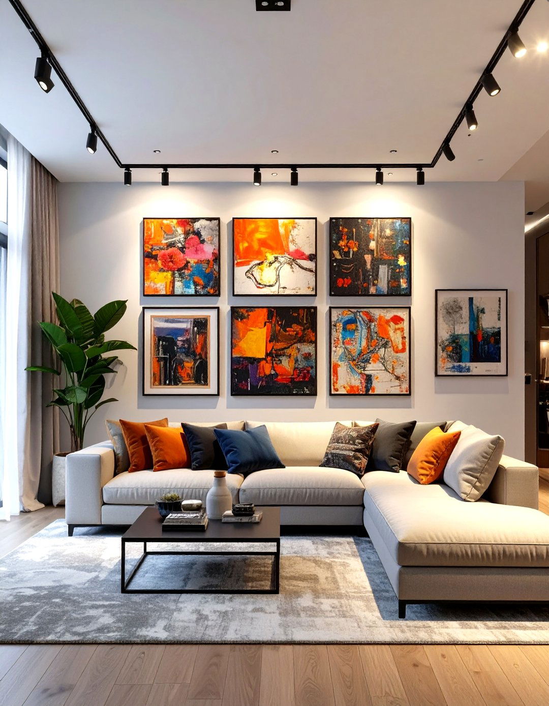 Eclectic Art Gallery Wall Living Room - 30 interior design training ideas