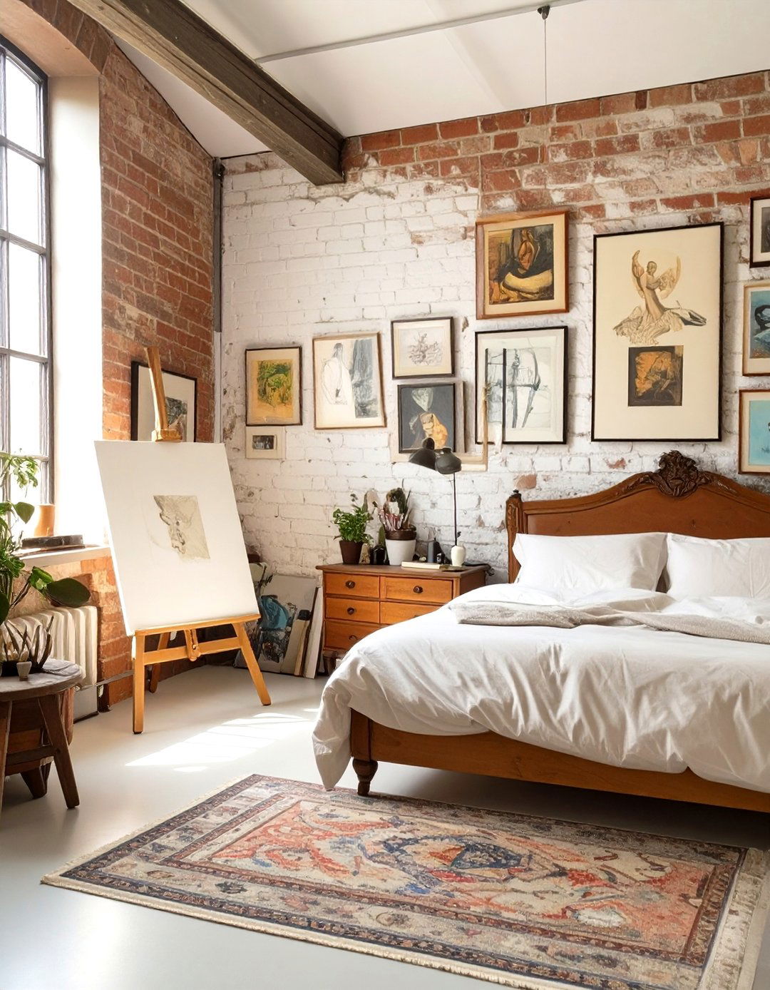 Eclectic Artists Loft Bedroom - 30 modern attic bedroom ideas