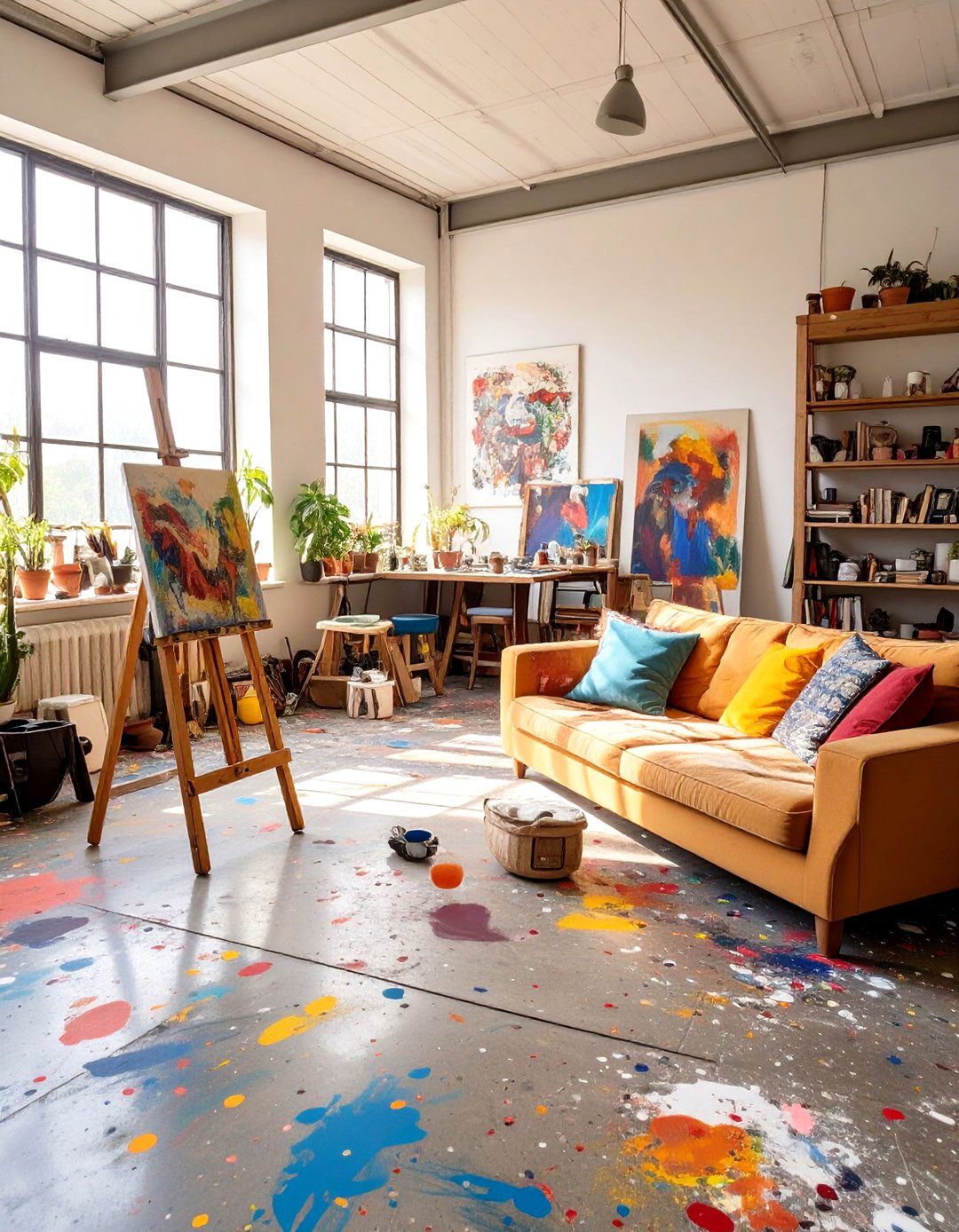 Eclectic Artists Studio Loft - 30 interior design drawing ideas