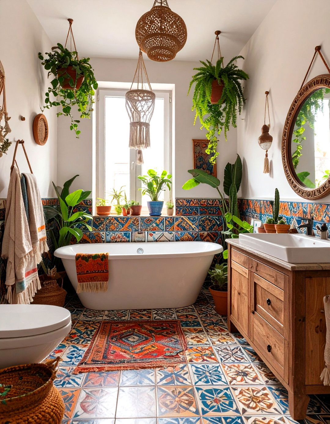 Eclectic Bohemian Apartment Bathroom - 30 apartment bathroom ideas