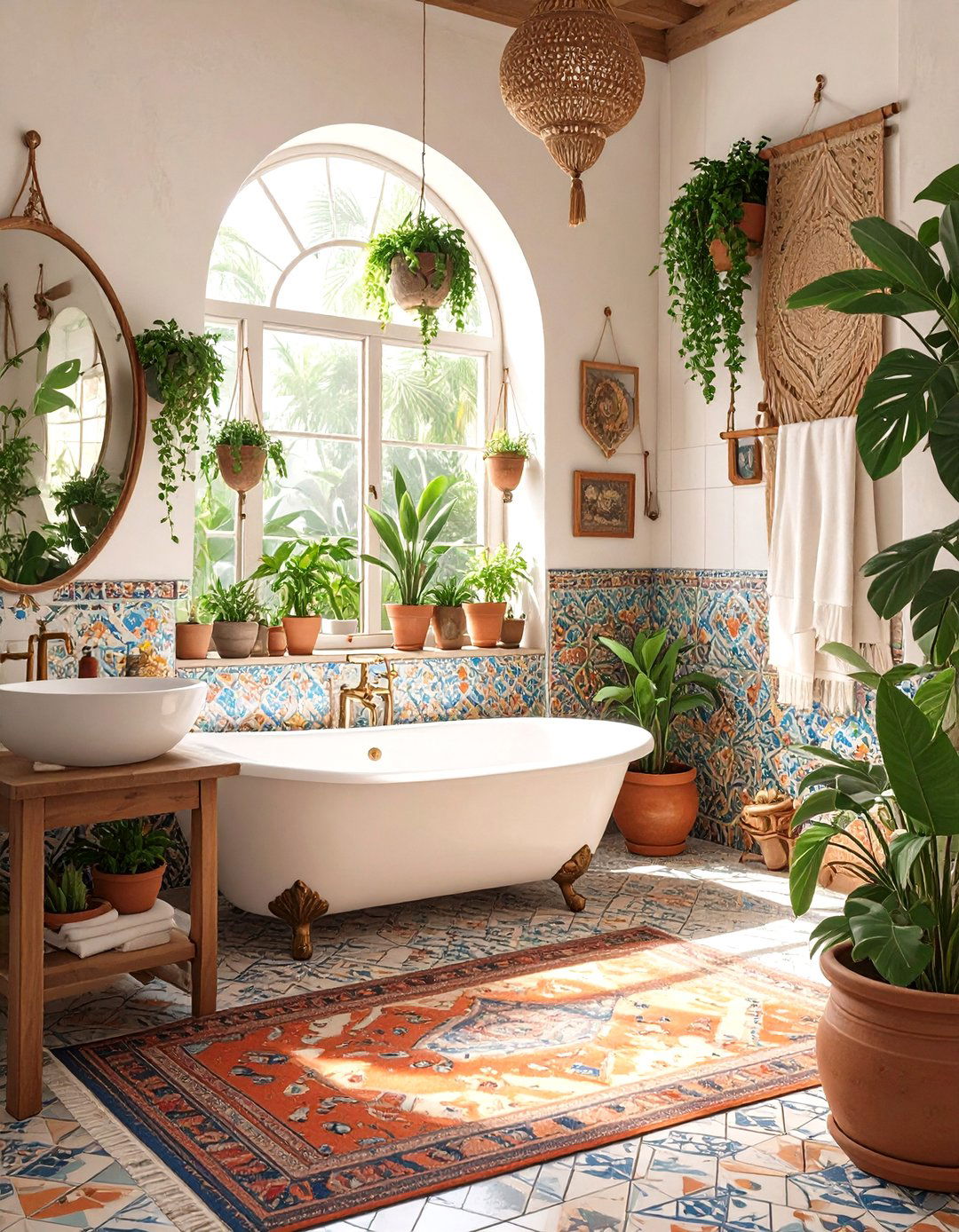 Eclectic Bohemian Bathroom - 30 bathroom interior design ideas