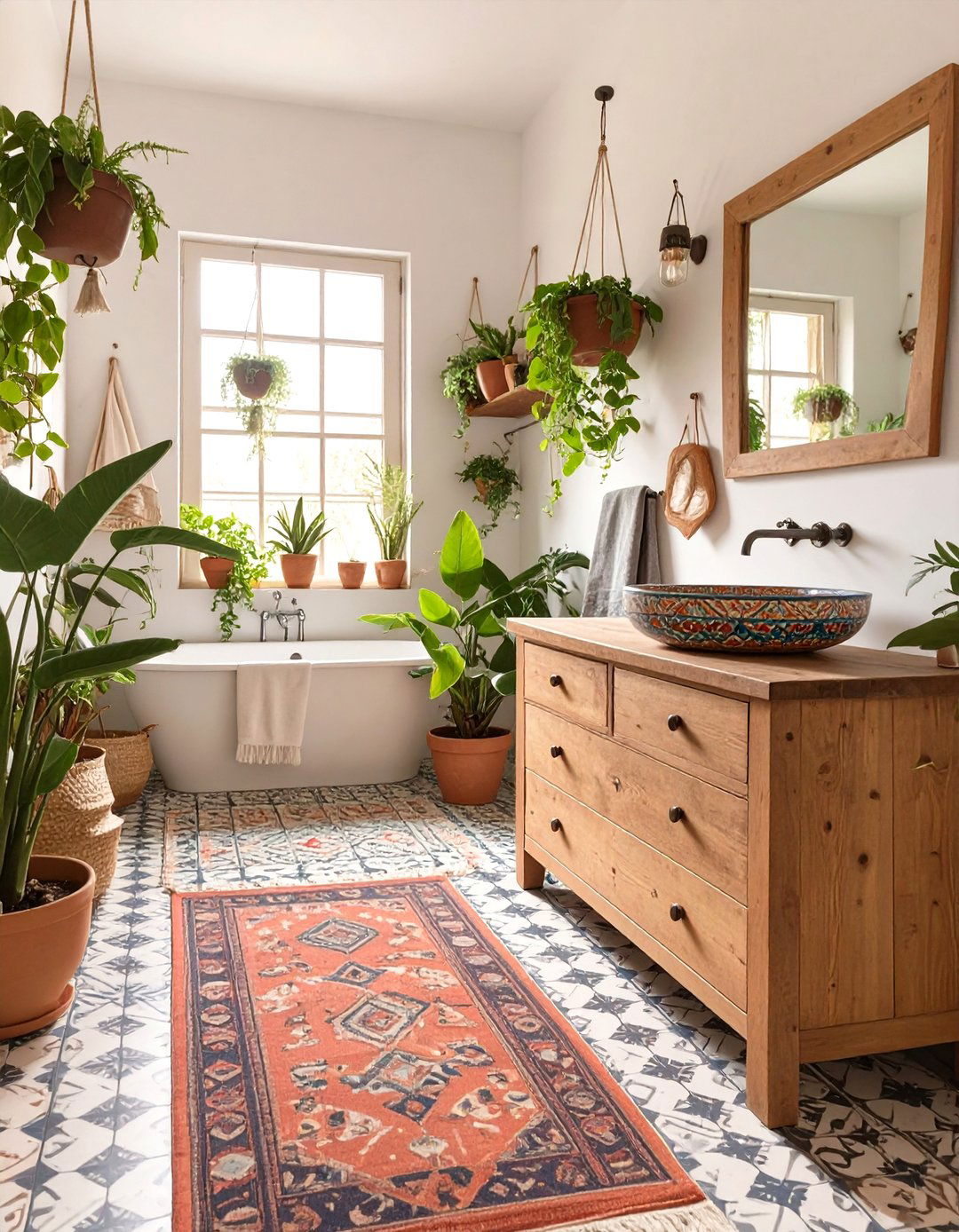 Eclectic Bohemian Bathroom - 30 bathroom remodel ideas 2022