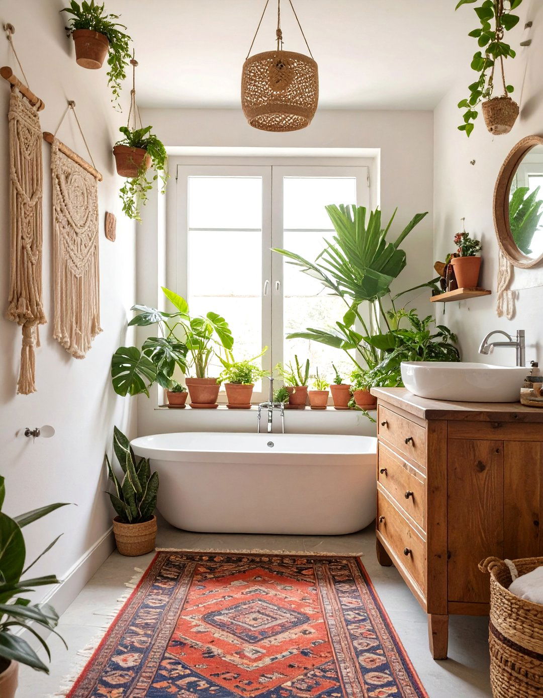 Eclectic Bohemian Bathroom - 30 bathroom ideas small