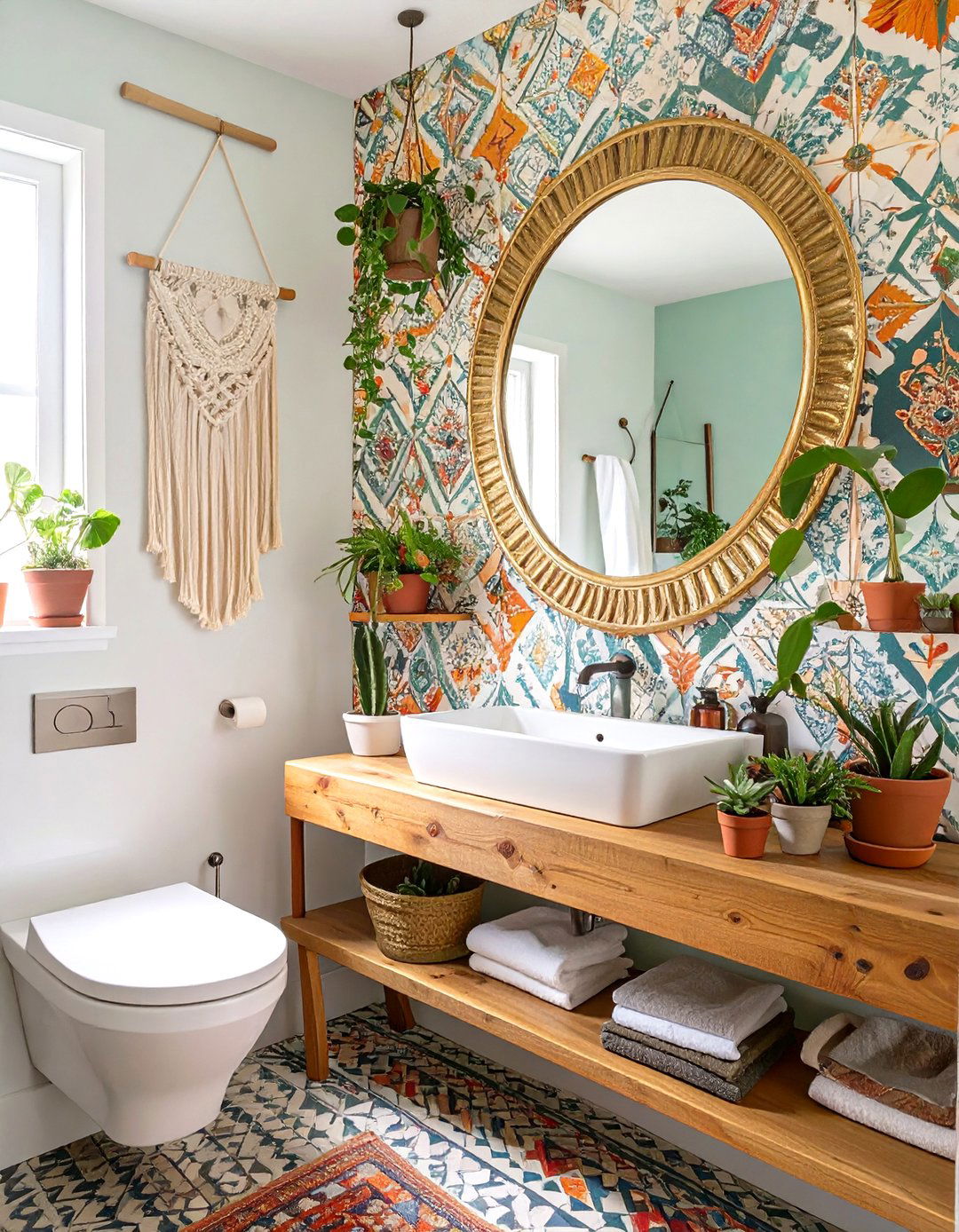 Eclectic Bohemian Half Bathroom - 30 half bathroom decor ideas