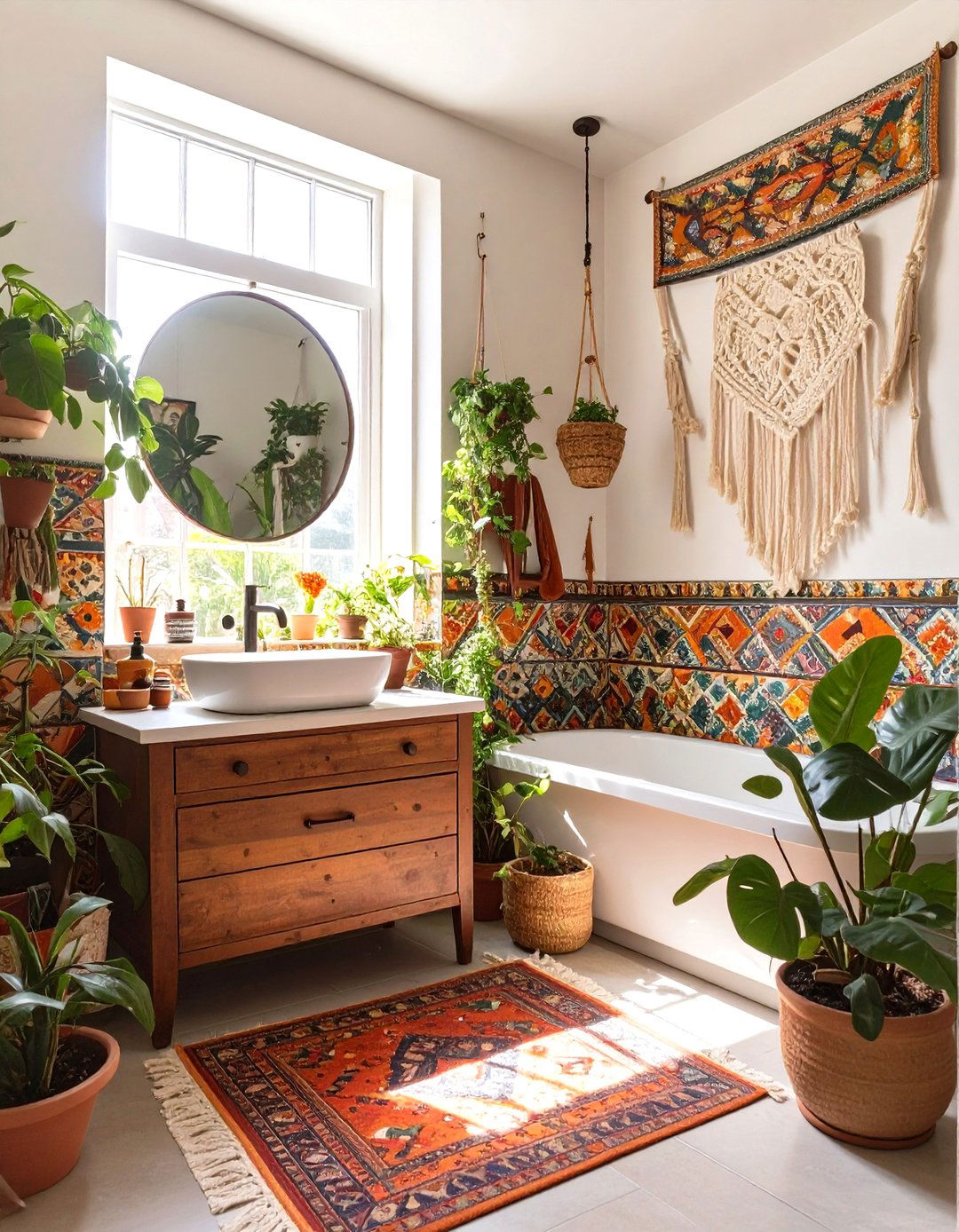 Eclectic Bohemian Half Bathroom - 30 half bathroom remodel ideas