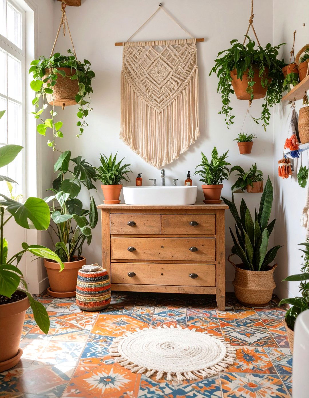 Eclectic Bohemian Half Bathroom - 30 half bathroom ideas