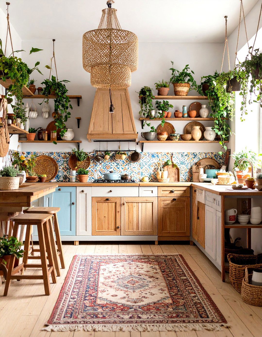Eclectic Bohemian Kitchen - 30 kitchen redo ideas