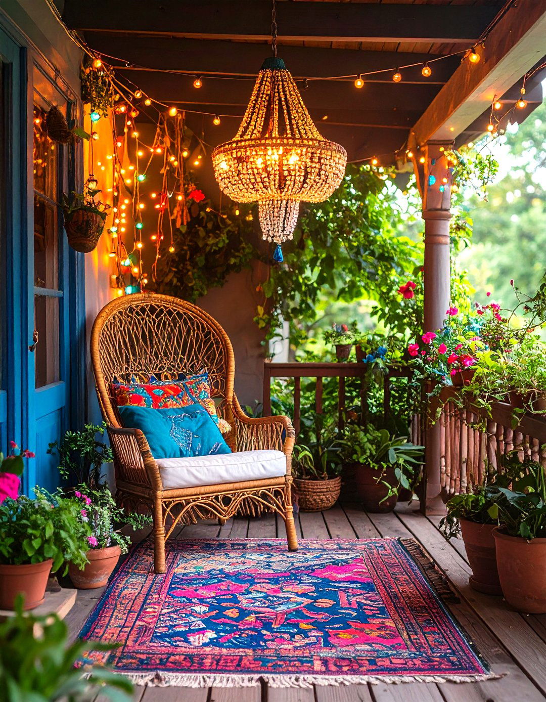 Eclectic Bohemian Porch Lighting - 30 front porch lighting ideas
